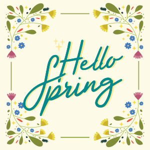 Floral Hello Spring Instagram post Image Preview