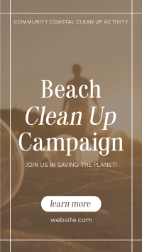 Beach Clean Up Drive Facebook Story Design