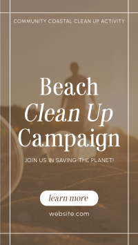 Beach Clean Up Drive Facebook story Image Preview