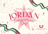 Jordan Independence Ribbon Postcard Image Preview