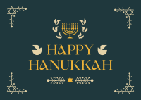 Hanukkah Menorah Ornament Postcard Image Preview