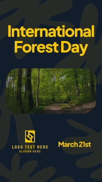 Forest Day Greeting Facebook Story Design