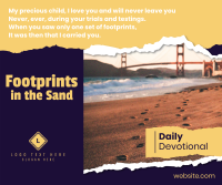 Footprints in the Sand Facebook post Image Preview