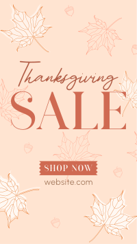 Elegant Thanksgiving Sale TikTok Video Design