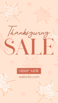 Elegant Thanksgiving Sale TikTok video Image Preview