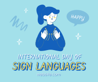 Universal Language of Signs Facebook Post Design