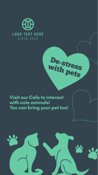 De-stress Pet Cafe  Instagram story Image Preview