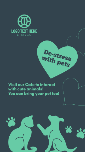 De-stress Pet Cafe  Instagram story