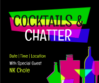 Cocktails & Chatter Facebook Post Design