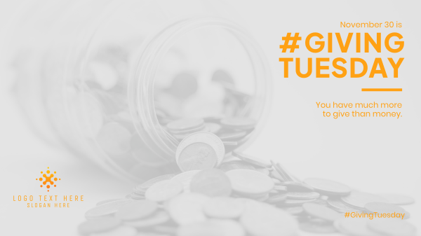 Giving Tuesday Coins Facebook Event Cover Design