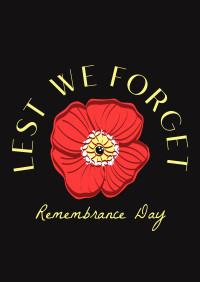 Memorial Poppy Poster Design