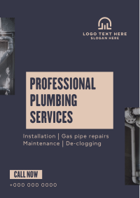 Minimalist Plumbing Service Flyer Image Preview