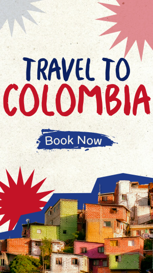 Travel to Colombia Paper Cutouts Facebook story Image Preview