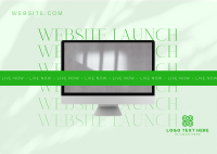 Minimalist Website Launch Postcard Design