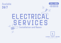 Electrical Service Postcard Design