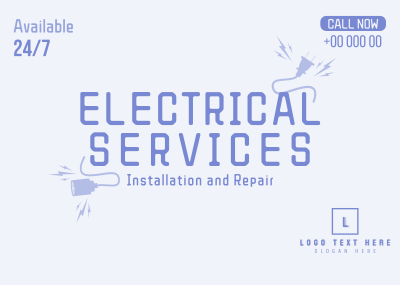 Electrical Service Postcard Image Preview