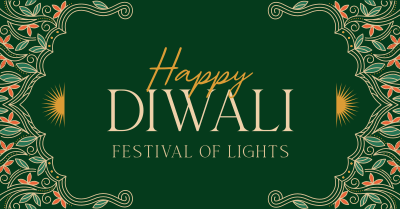 Elegant Diwali Frame Facebook ad Image Preview