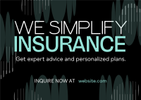 Abstract Simple Insurance Postcard Image Preview