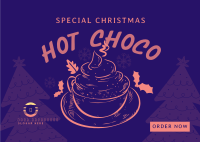 Christmas Hot Choco Postcard Design