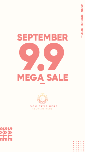 Mega Sale 9.9 Instagram story Image Preview