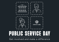 Public Service Day Postcard Image Preview