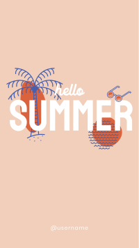 Hello Summer Facebook story Image Preview