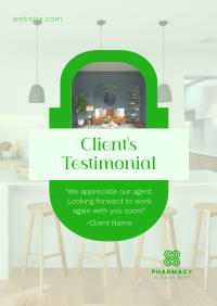 Clean Real Estate Testimonial Poster Image Preview