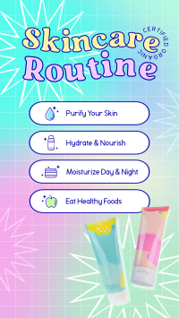 Y2K Skincare Routine Facebook story Image Preview