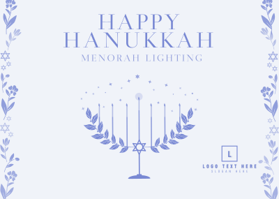 Happy Menorah  Postcard Image Preview