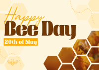 Happy Bee Day Postcard Image Preview