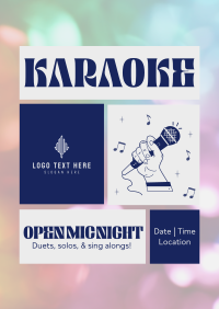Karaoke Open Mic Poster Design