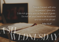 Simple Ash Wednesday Postcard Image Preview