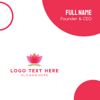 Gradient Flower Business Card Design