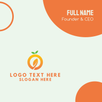 Orange Leaf Fruit Business Card Design