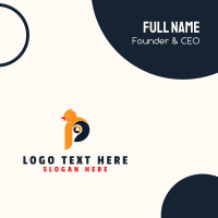 Rubber Duck Letter P Business Card Design