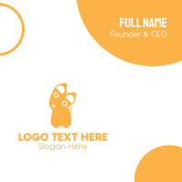 Small Yellow Puppy Dog Business Card Design
