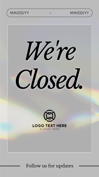 Business Closing Hours TikTok Video Design