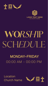 Church Worship Schedule Instagram Reel Design