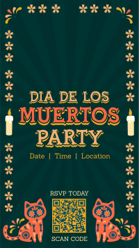 Muerto Cat Party Instagram Story Design