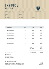 Modern Business Pattern Invoice Image Preview