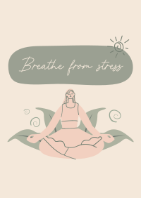 Breathe From Stress Poster Design