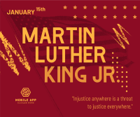 Honoring Martin Luther Facebook Post Design