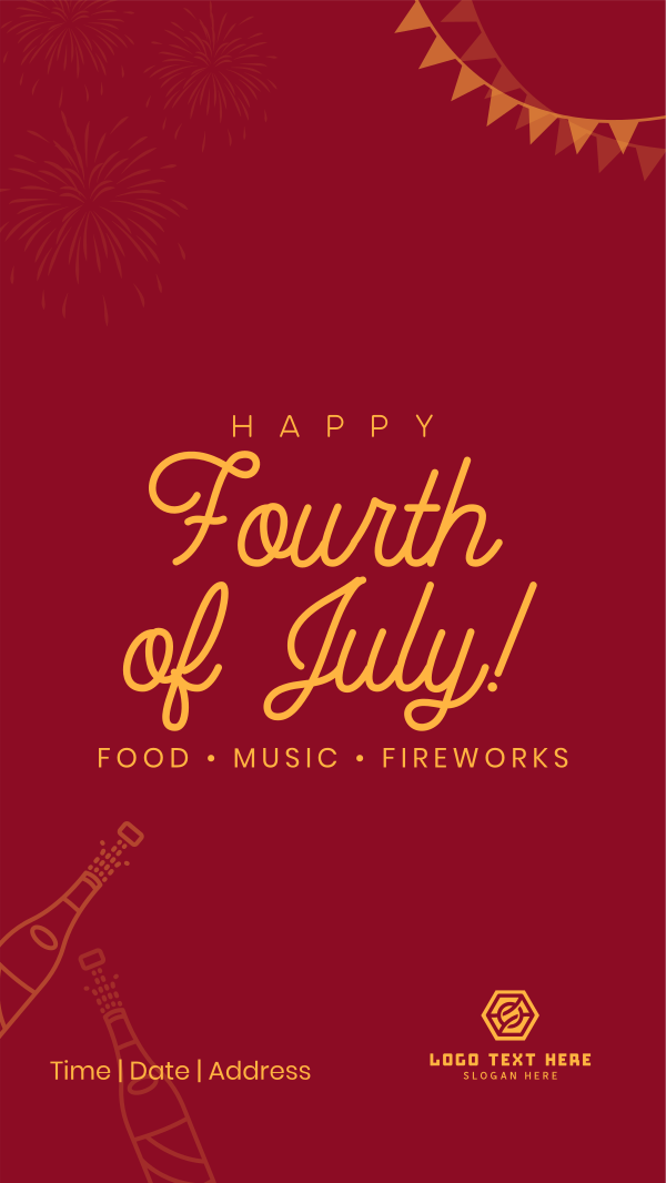 4th of July Celebration Facebook Story Design Image Preview