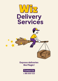 Wiz delivery services Poster Design