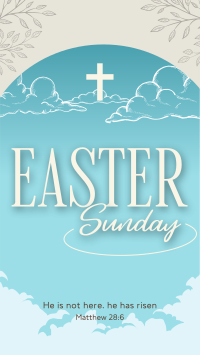 Floral Easter Sunday TikTok video Image Preview