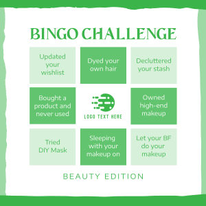 Beauty Bingo Challenge Instagram post