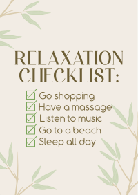 Nature Relaxation List Poster Design
