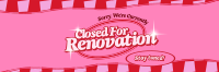 Romantic Closed Renovation Twitter Header Design