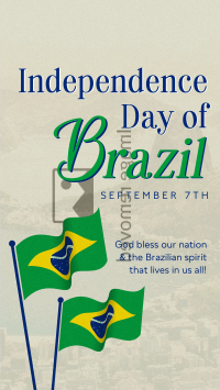 Minimalist Independence Day of Brazil TikTok video Image Preview