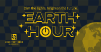 Earth Hour Retro Facebook Ad Design